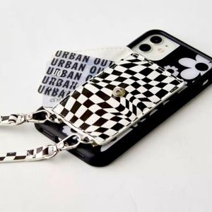 UO CHECKERED PHONE WALLET CROSS BODY STRAP